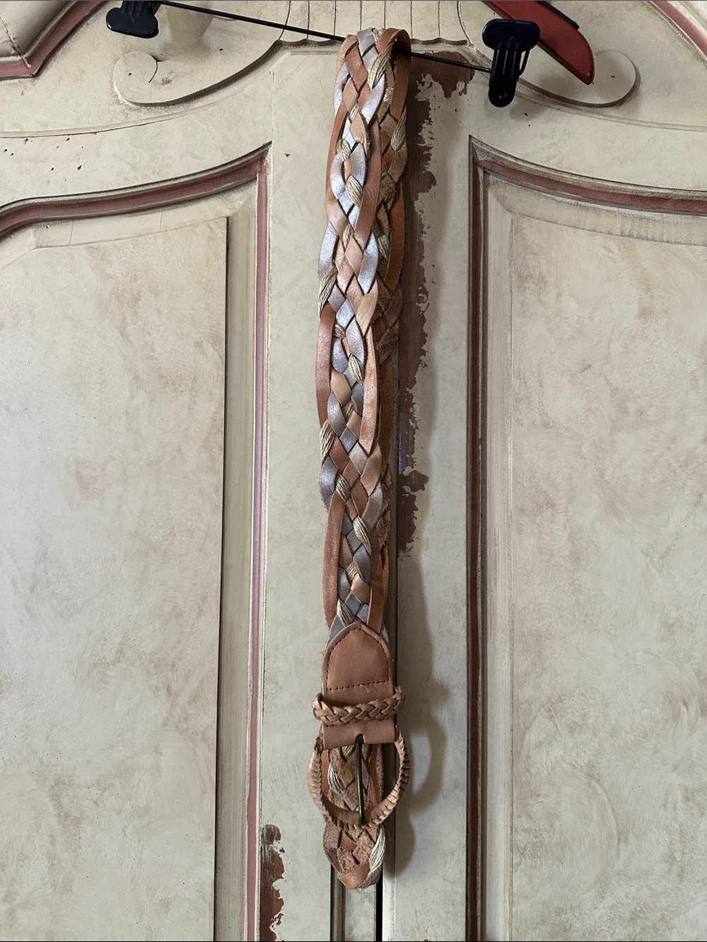 Hollister Braided Leather Belt size M/L